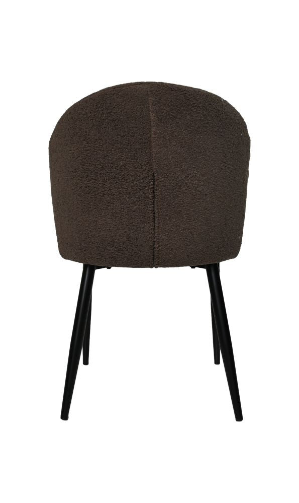 HSM Collection-Esszimmerstuhl Yuna S/2-60x54x82.5-Espresso/Schwarz-Stoff/Metall