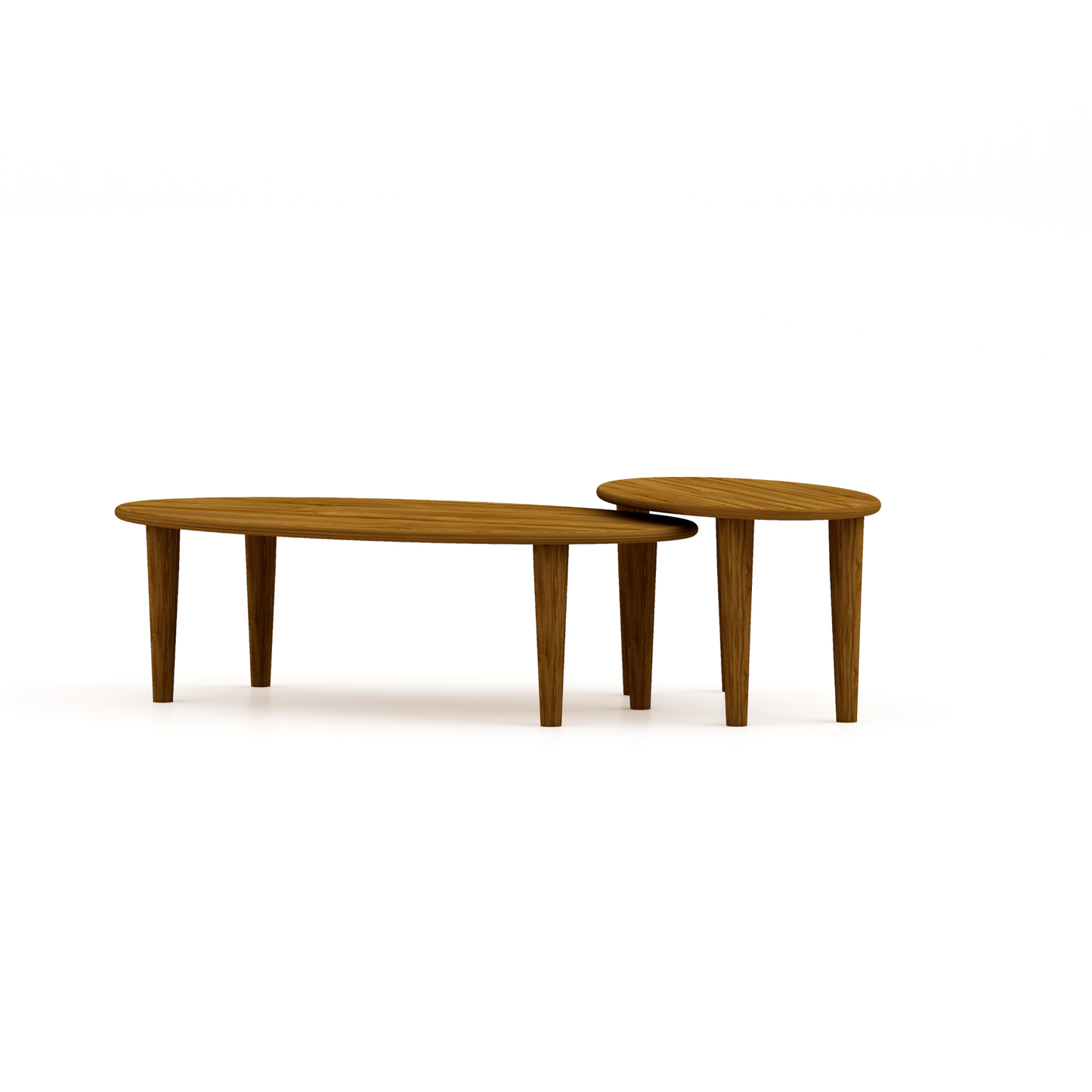 HSM Collection - Ovaler Beistelltisch Tide - 90x50x43 - Braun - Mango