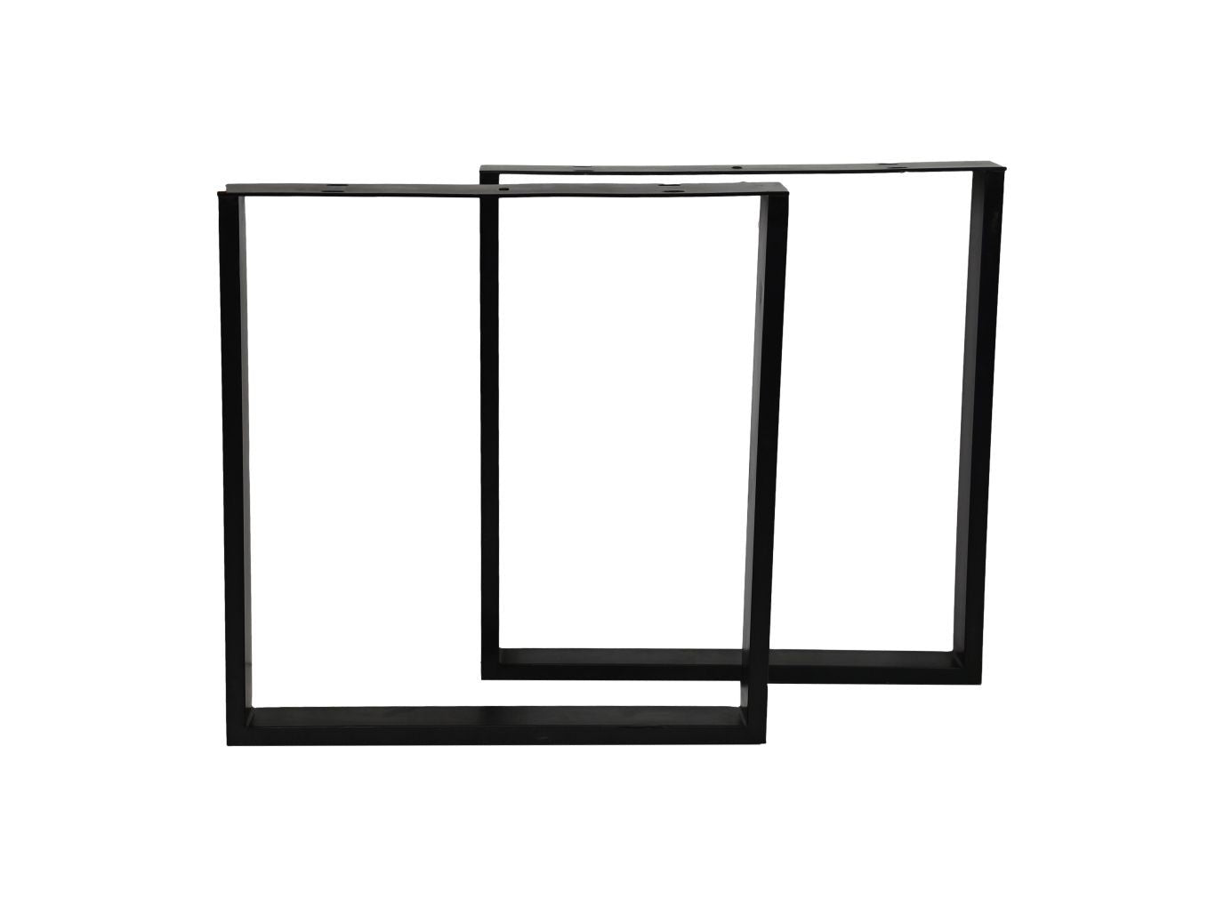 HSM Collection-Tafelpoot Modell U S/2-70x10x72 (75x25mm)-Schwarz-Metall