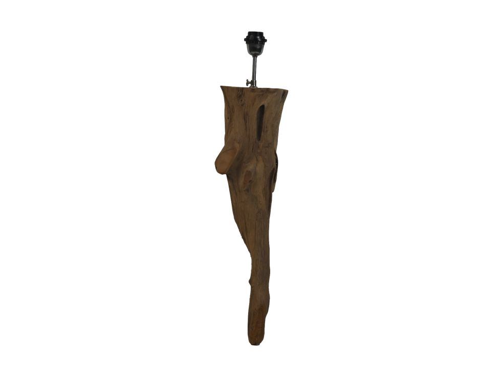 HSM Collection-Wandleuchte mit ovalem Schirm-38x19x90-Braun/Beige-Teak/Stoff