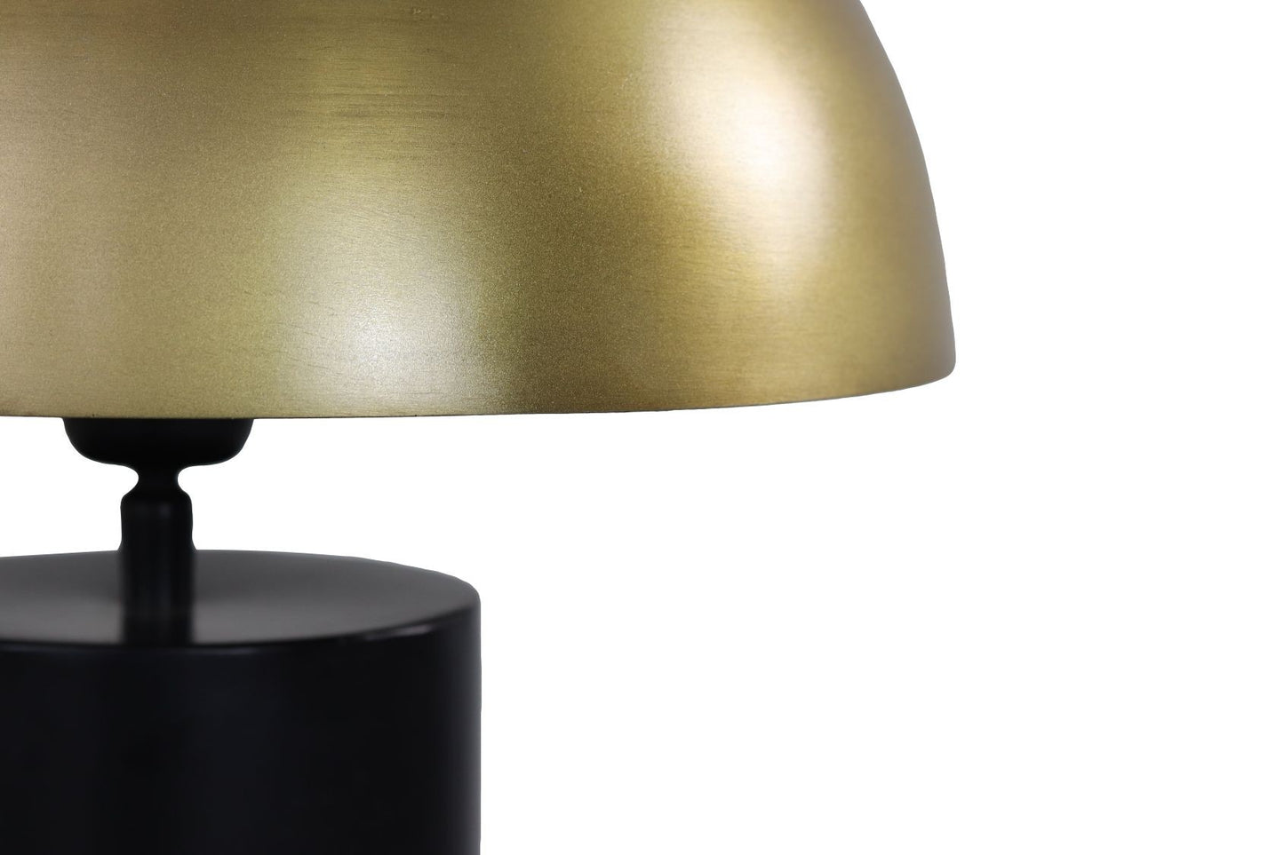 HSM Collection-Tischlampe mit Schirm-30x30x45-Schwarz/Gold-Metall
