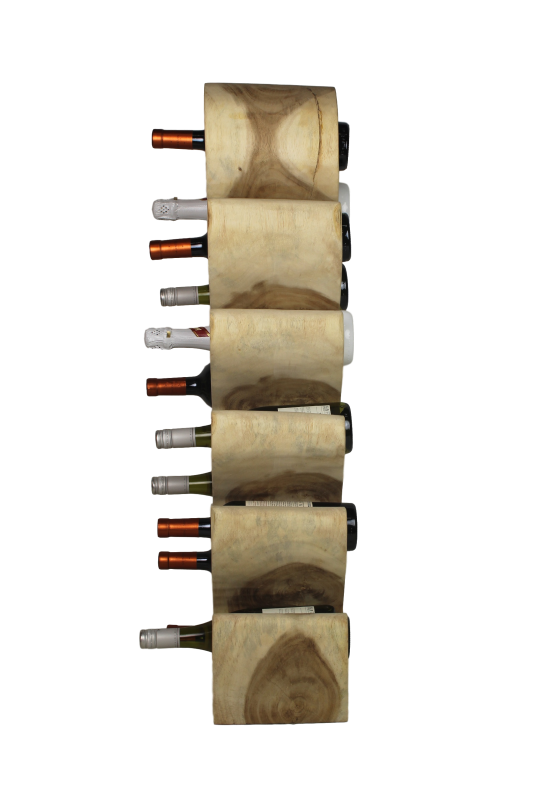 HSM Collection-Stand Weinregal Vins 12 Flaschen-29x20x95-Natur-Munggur