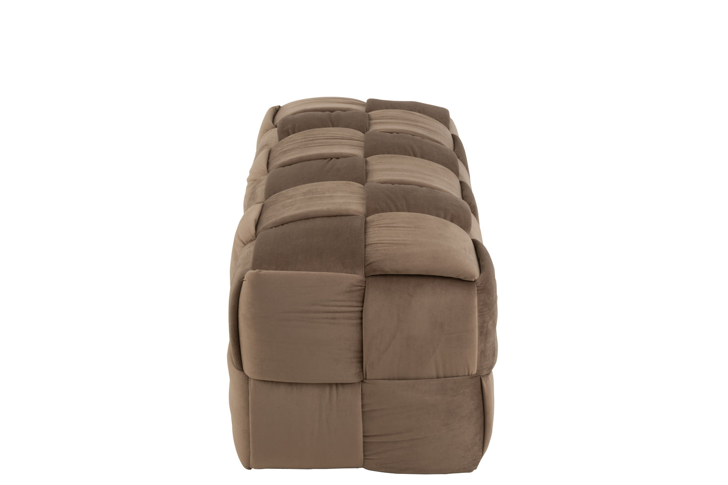 HOCKER 3-PERSONEN TEXTIL/HOLZ BRAUN