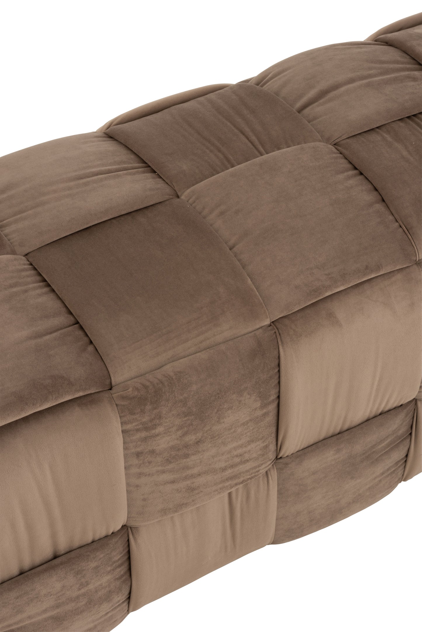 HOCKER 3-PERSONEN TEXTIL/HOLZ BRAUN