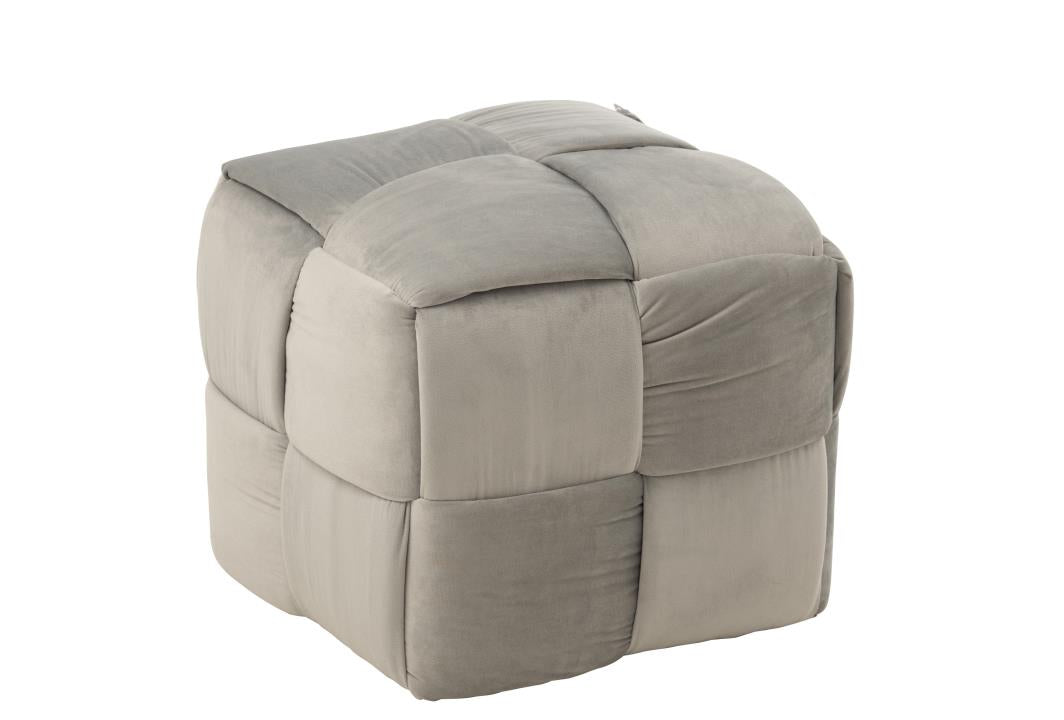 HOCKER 1-PERSON TEXTIL/HOLZ HELL GRAU