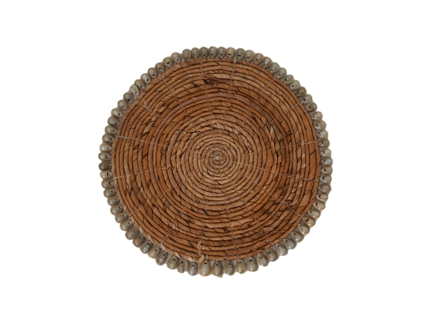 HSM Collection-Runde Platzdeckchen S/6-30x30-Natur-Bananenblatt
