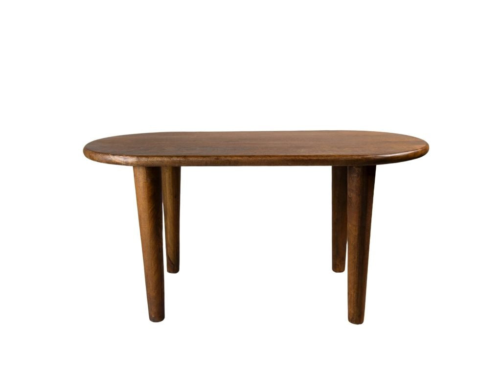 HSM Collection - Ovaler Beistelltisch Tide - 90x50x43 - Braun - Mango