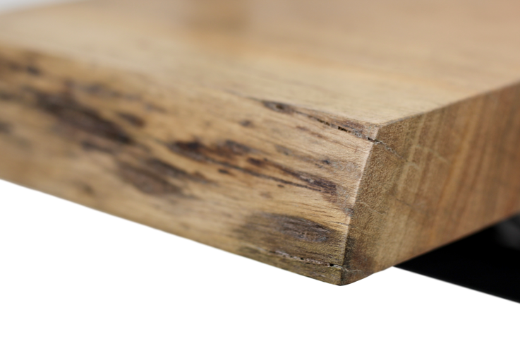 HSM Collection-Wandregal Levels Live Edge -32x22x32-Natur/Schwarz-Akazie/Metall