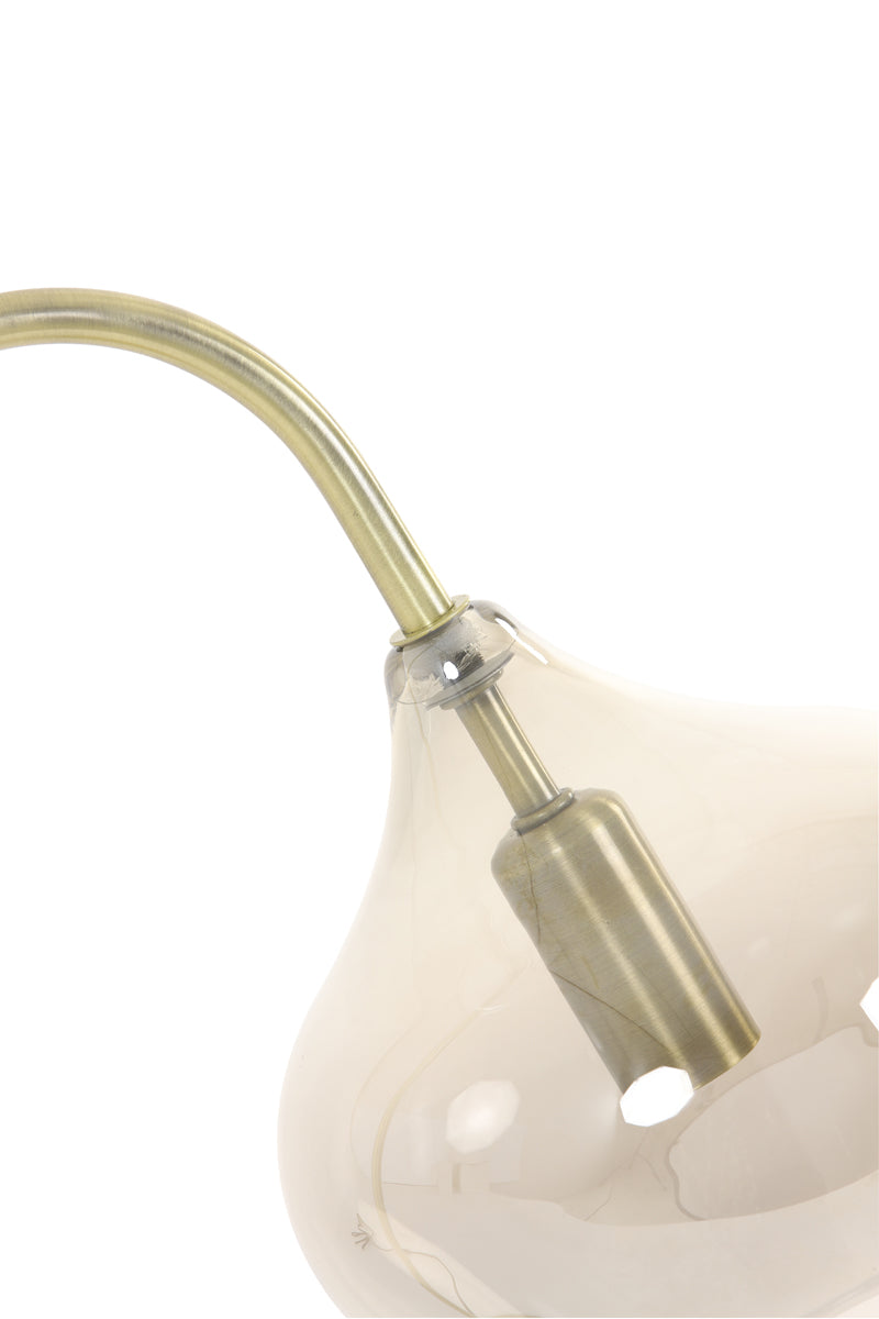 Stehlampe 45x28x160 cm RAKEL antikes Bronze + rauchig