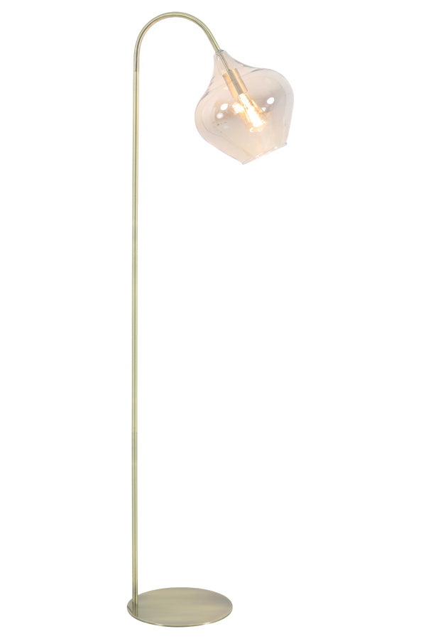 Stehlampe 45x28x160 cm RAKEL antikes Bronze + rauchig