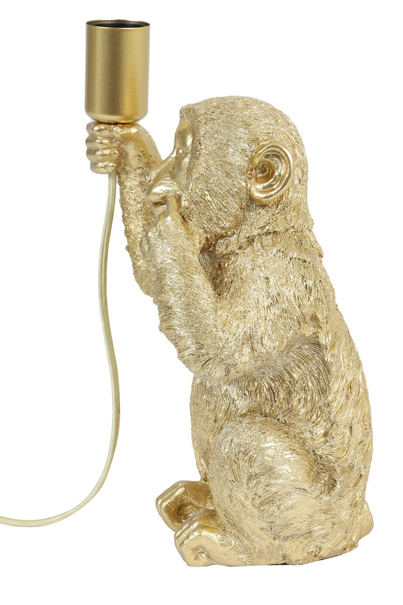 Tischlampe Affe - Gold - 19,5x20x34cm