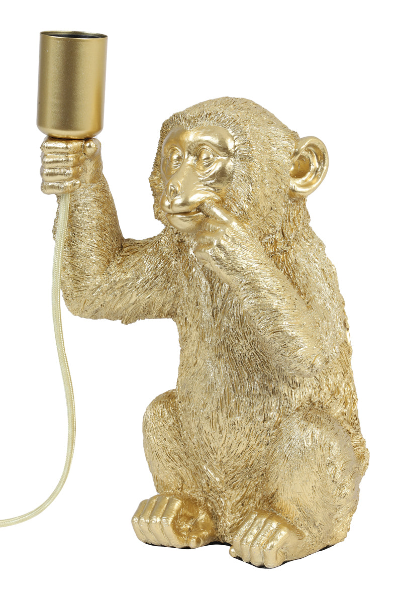 Tischlampe Affe - Gold - 19,5x20x34cm