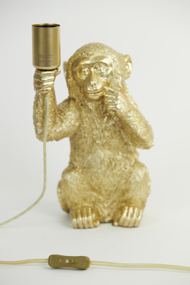 Tischlampe Affe - Gold - 19,5x20x34cm