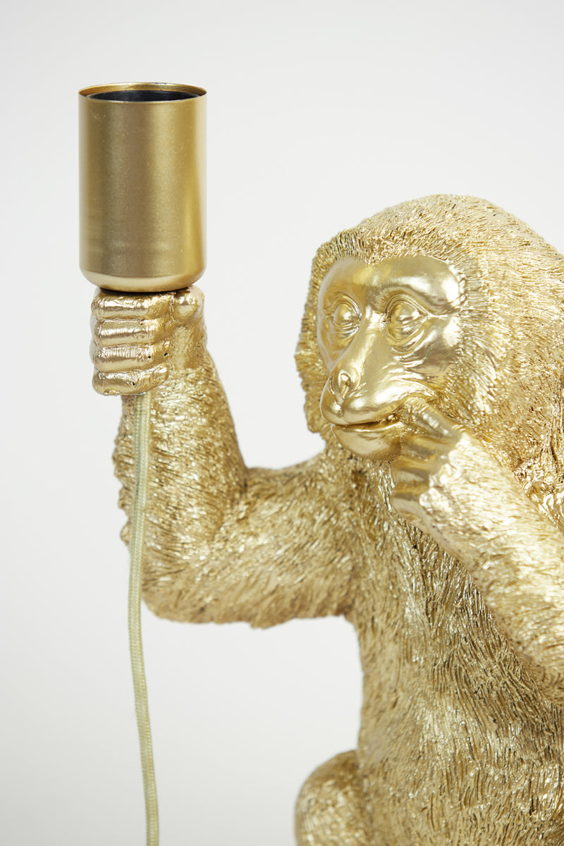 Tischlampe Affe - Gold - 19,5x20x34cm