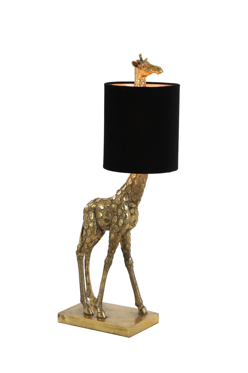 Tischlampe Giraffe - Gold/Schwarz - 26x16x61cm