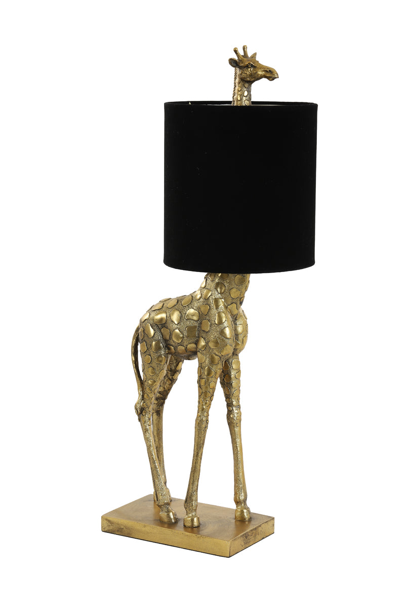 Tischlampe Giraffe - Gold/Schwarz - 26x16x61cm