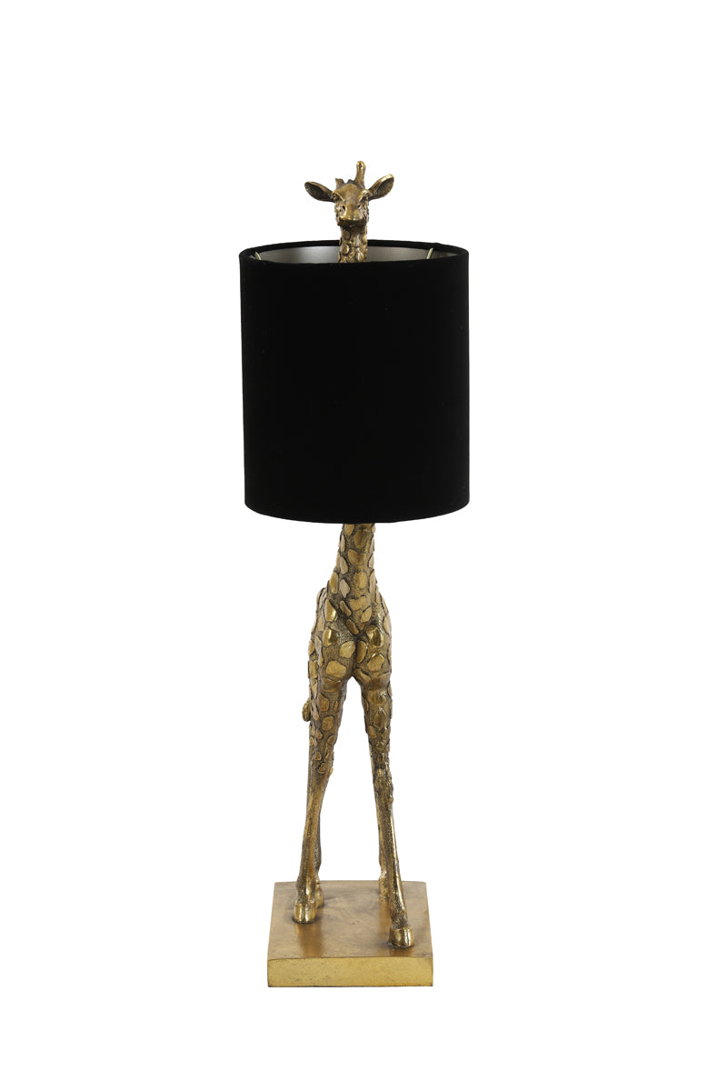 Tischlampe Giraffe - Gold/Schwarz - 26x16x61cm