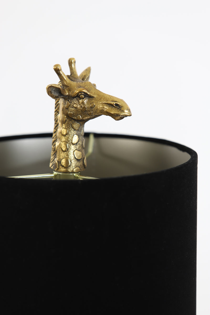 Tischlampe Giraffe - Gold/Schwarz - 26x16x61cm