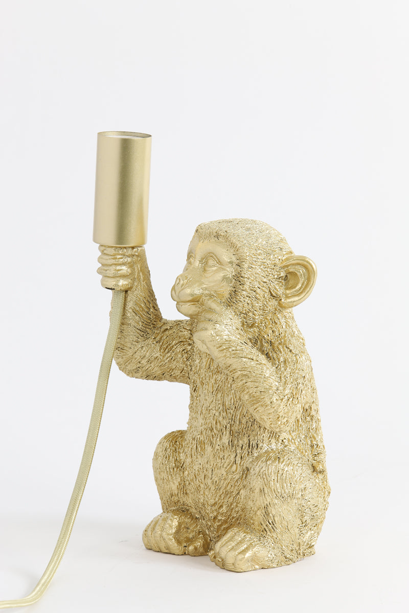 Tischlampe Affe - Gold - 13x12,5x23,5cm