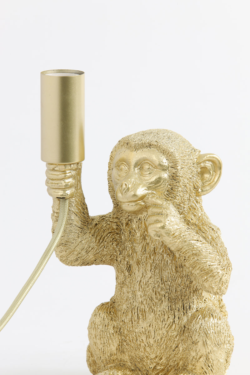 Tischlampe Affe - Gold - 13x12,5x23,5cm