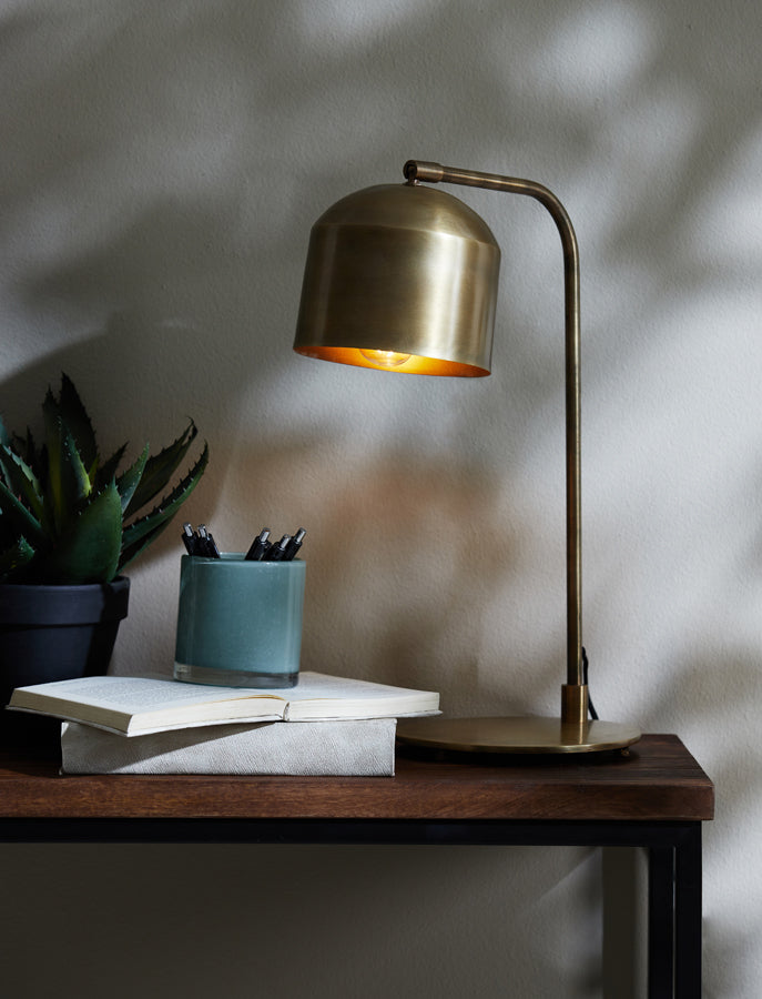 Schreibtischlampe Aleso - Antik Bronze - Ø20cm