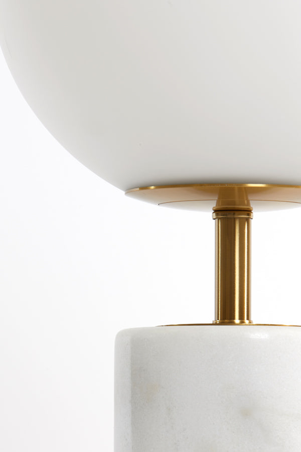 Tischlampe Medina - Weiß - Ø25cm
