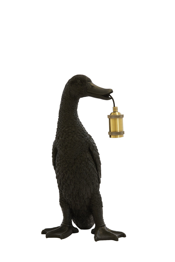 Tischlampe Duck - Schwarz - 23,5x23x48,5cm