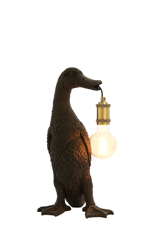 Tischlampe Duck - Schwarz - 23,5x23x48,5cm