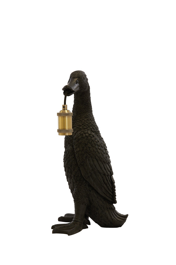 Tischlampe Duck - Schwarz - 23,5x23x48,5cm