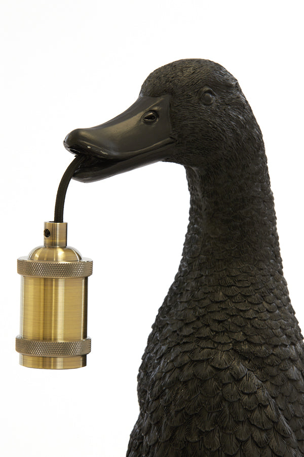 Tischlampe Duck - Schwarz - 23,5x23x48,5cm