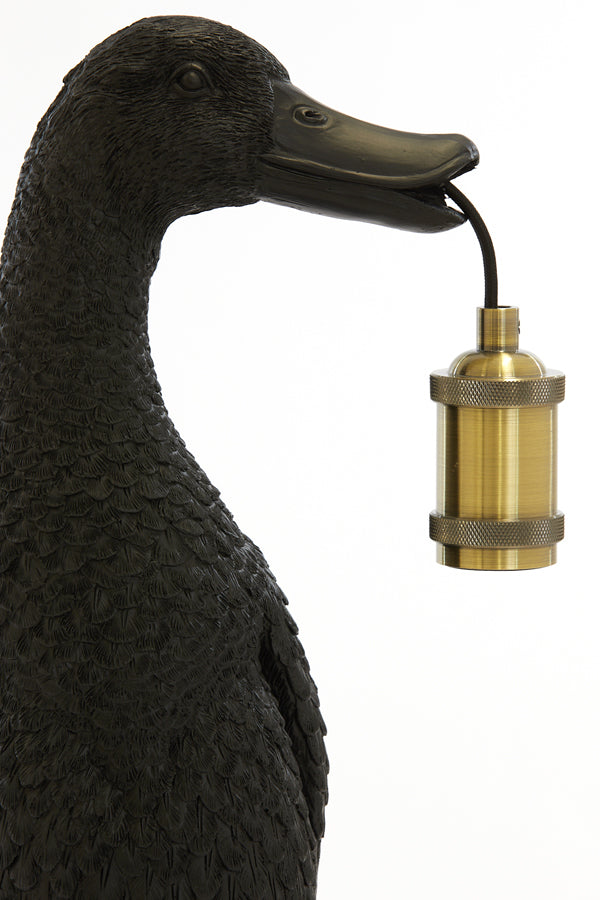 Tischlampe Duck - Schwarz - 23,5x23x48,5cm