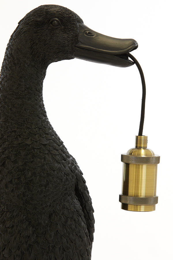 Tischlampe Duck - Schwarz - 23,5x23x48,5cm
