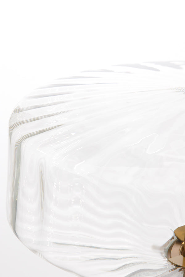 Tischlampe Pleat - Glas/Gold - Ø40cm