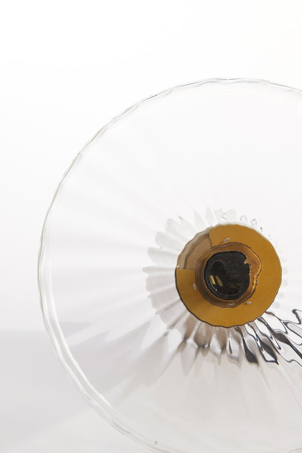 Tischlampe Pleat - Glas/Gold - Ø40cm