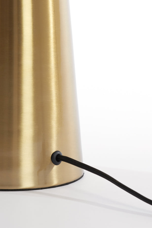 Tischlampe Pleat - Glas/Gold - Ø40cm