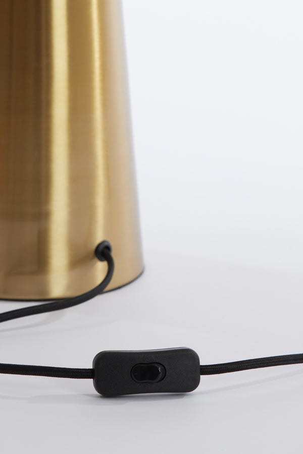 Tischlampe Pleat - Glas/Gold - Ø40cm