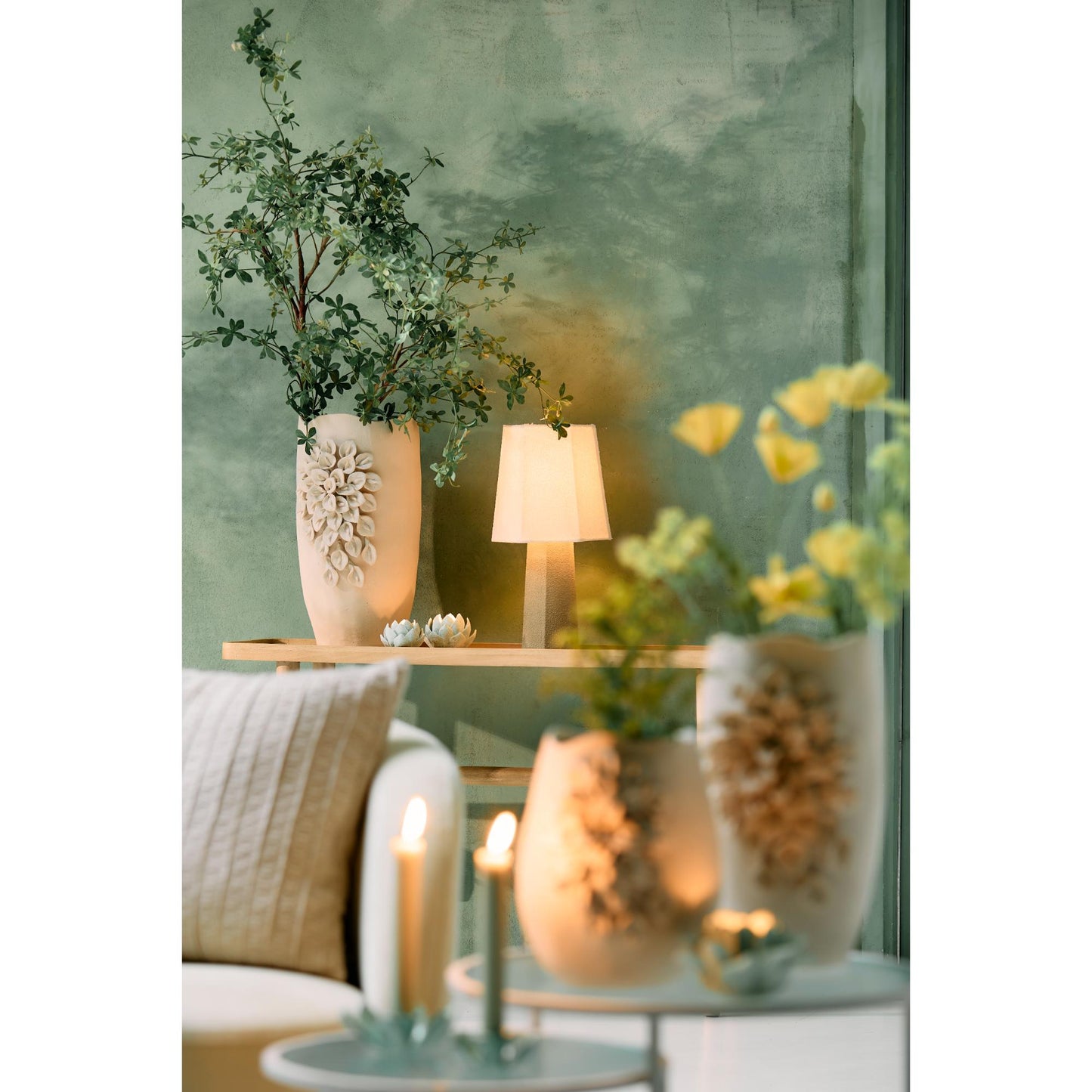Tischlampe Musabo - Mintgrün - Ø25cm