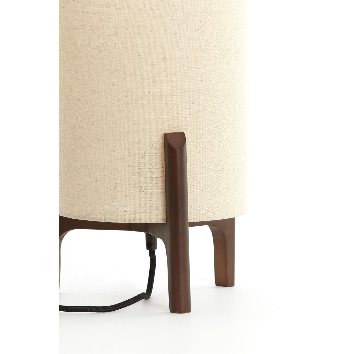 Tischlampe Litto - Dunkelbraun - Ø22cm