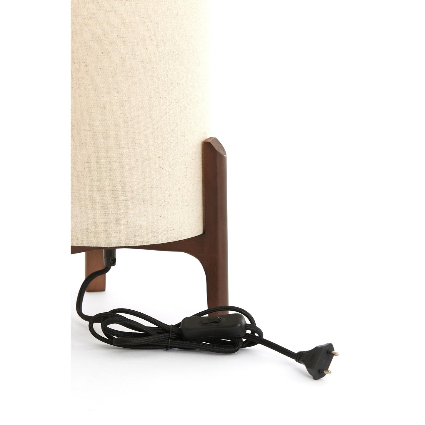 Tischlampe Litto - Dunkelbraun - Ø22cm