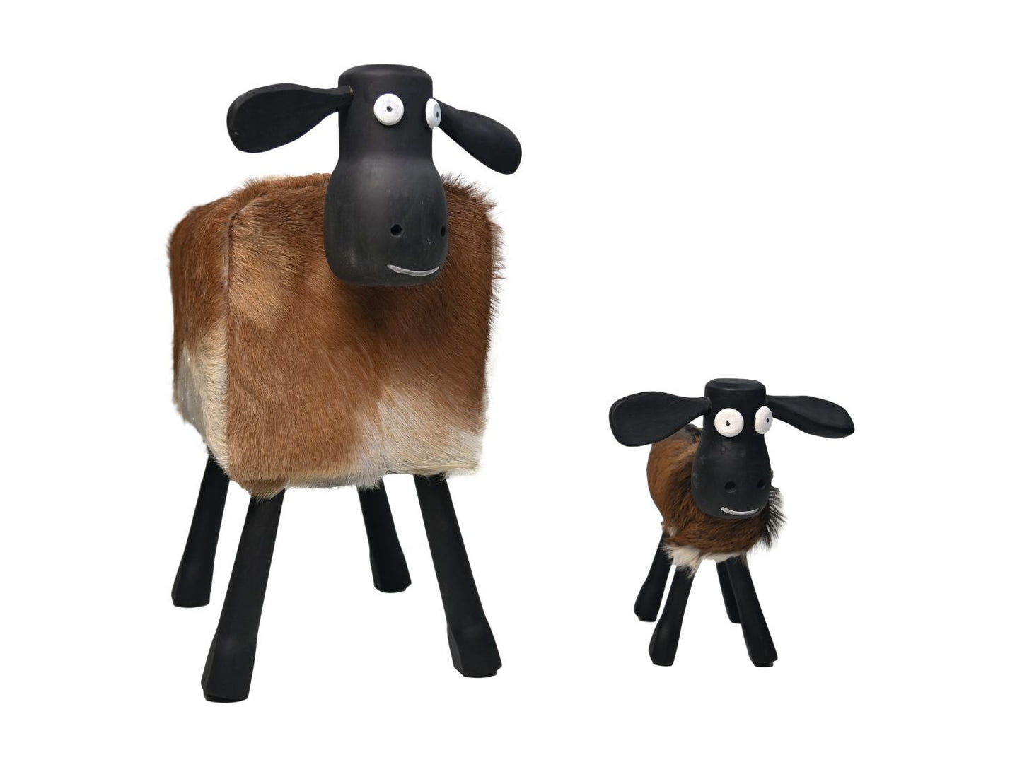 HSM Collection-Schaap Shawn Klein-32x14x32-Sortiert/Schwarz-Ziegenleder/Teak