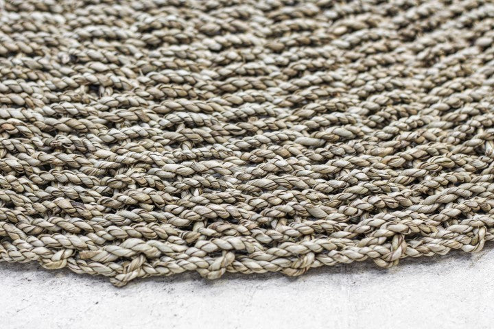 HSM Kollektion-Teppich -ø100-Natur-Raffia/Seegras