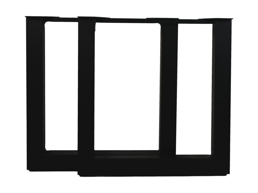 HSM Collection-Tafelpoot Modell U S/2-70x10x72 (75x75 mm)-Schwarz-Metall