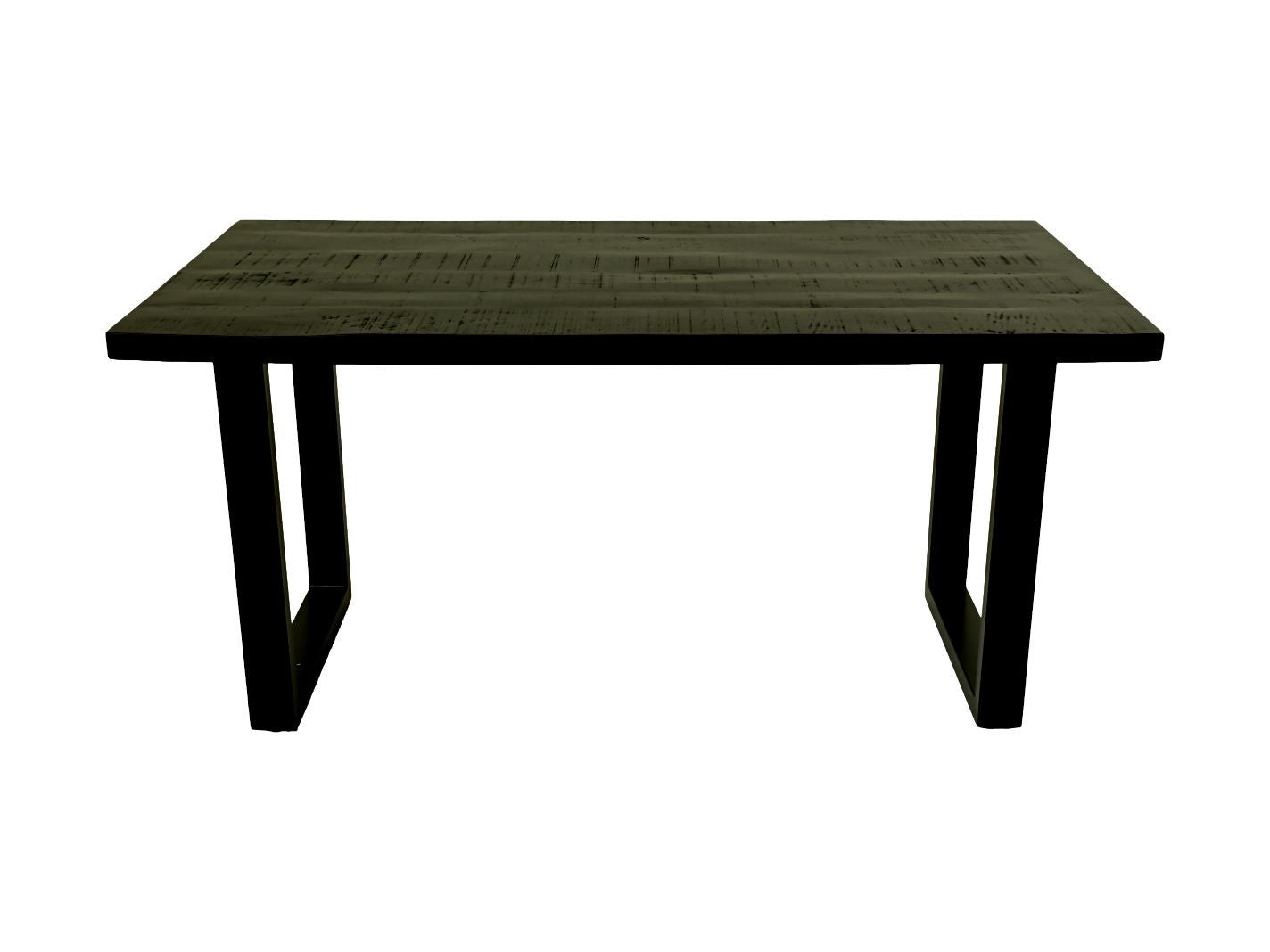 HSM Collection-Rechteckiger Esstisch Melbourne-160x90x77-Schwarz-Mango/Metall