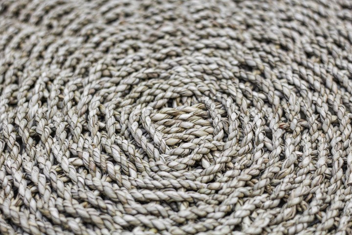 HSM Kollektion-Teppich -ø100-Natur-Raffia/Seegras