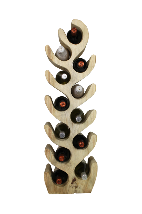 HSM Collection-Stand Weinregal Vins 12 Flaschen-29x20x95-Natur-Munggur