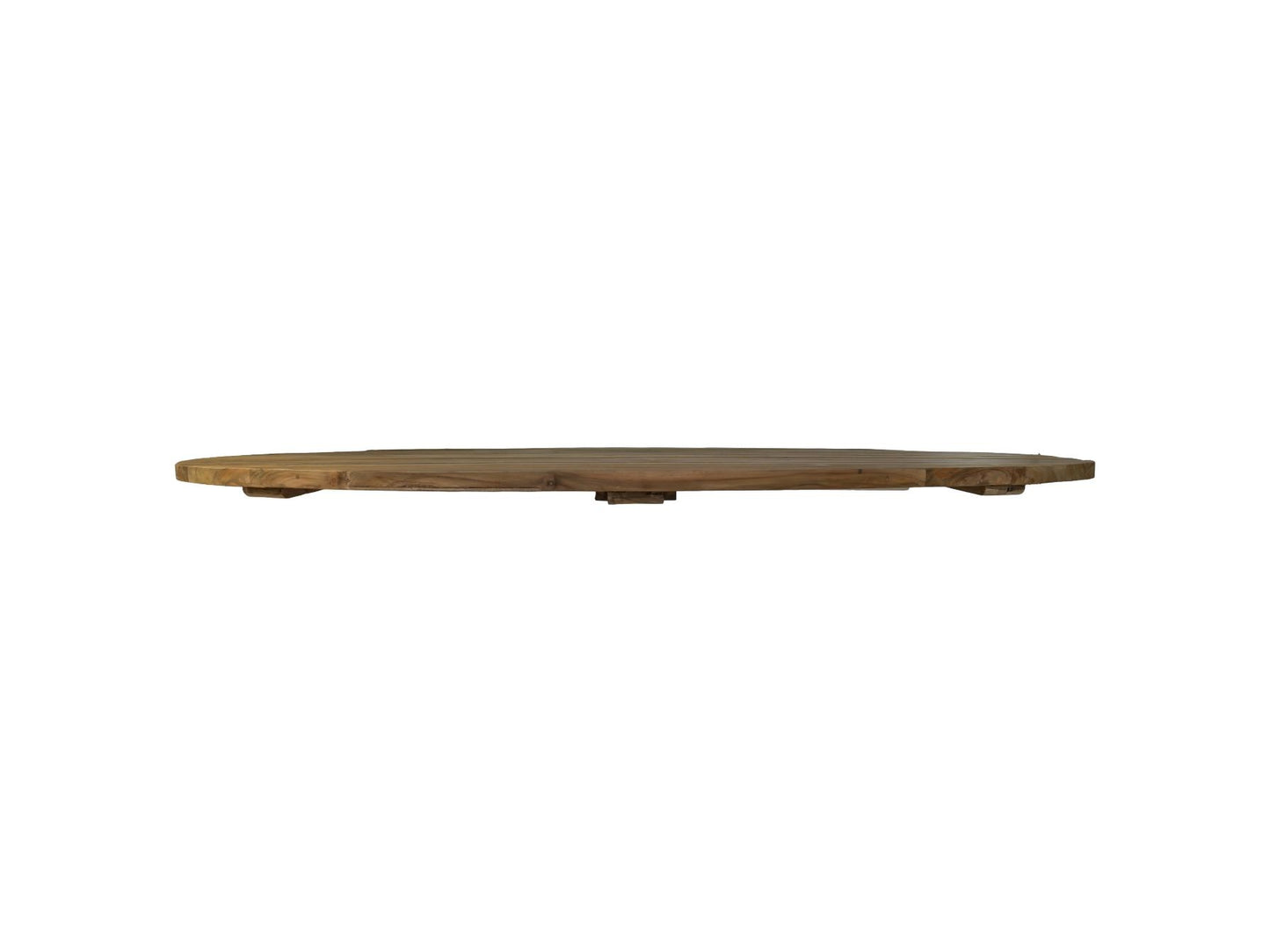 HSM Collection - Ovaler Gartentischplatte - 180x100x3,5 - Natur - Teak