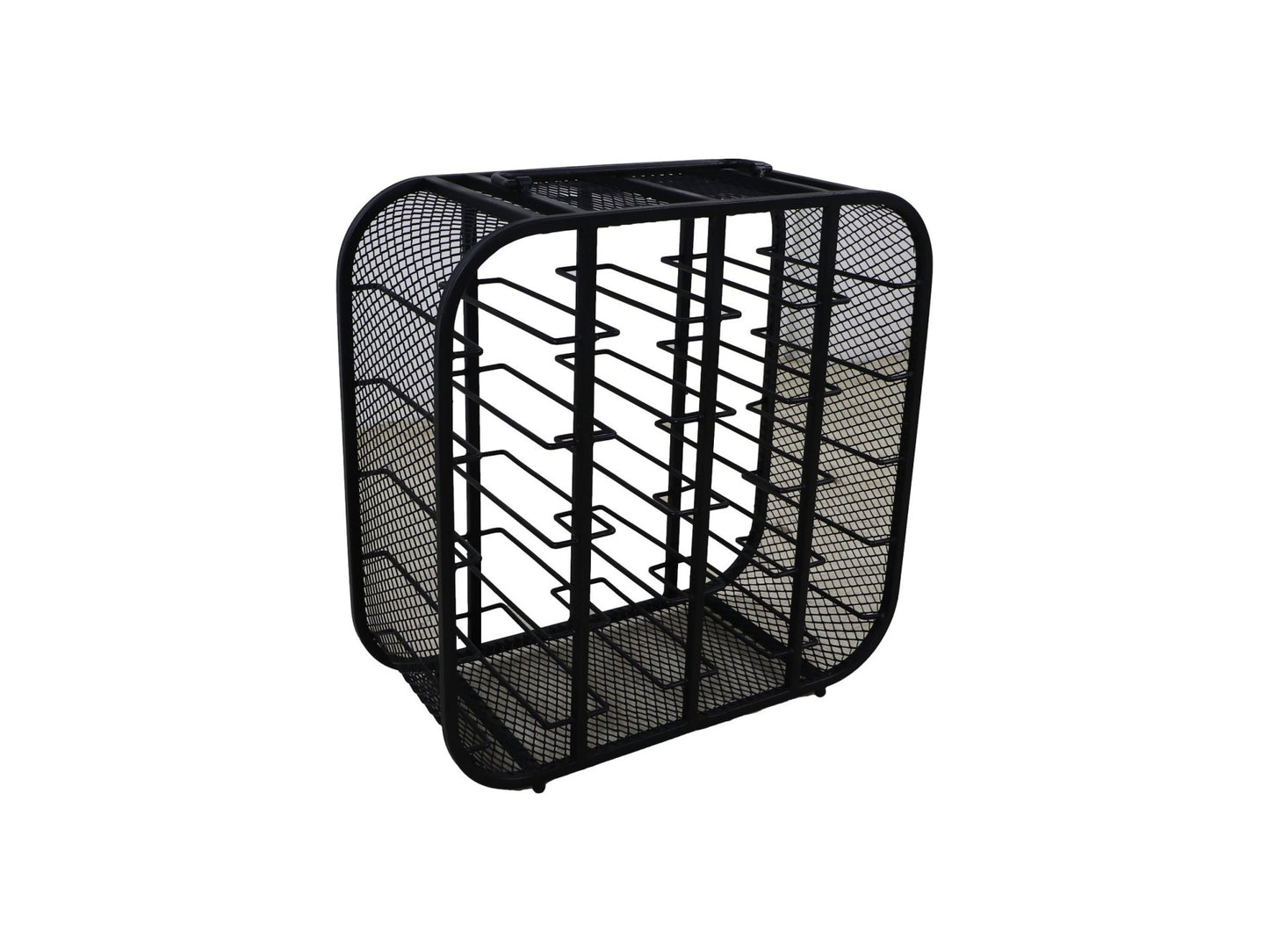 HSM Collection-Stand Weinregal 20 Flaschen-55x25x55-Schwarz-Metall