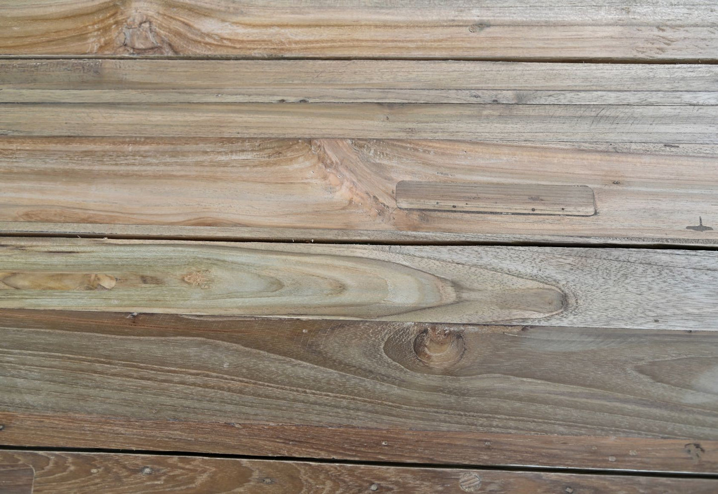 HSM Collection - Ovaler Gartentischplatte - 180x100x3,5 - Natur - Teak