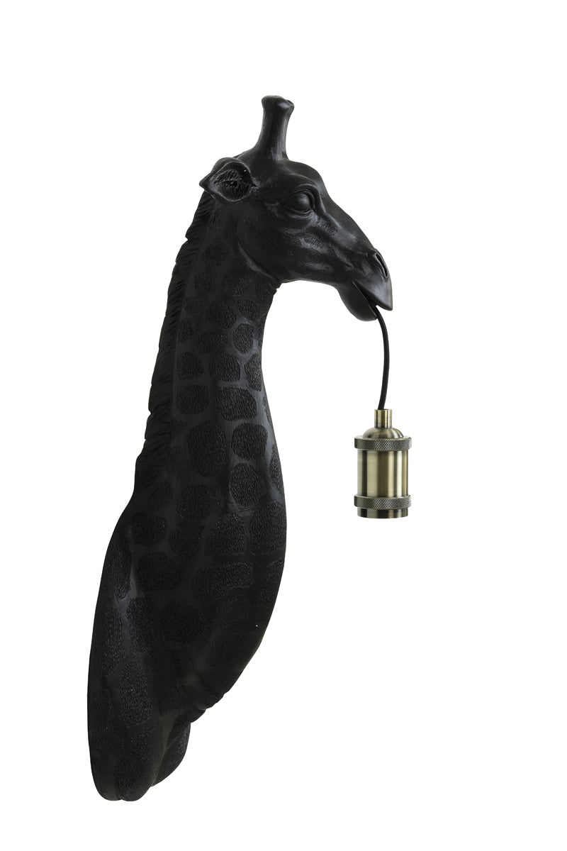 Wandlampe Giraffe - Schwarz - 20,5x19x61 cm