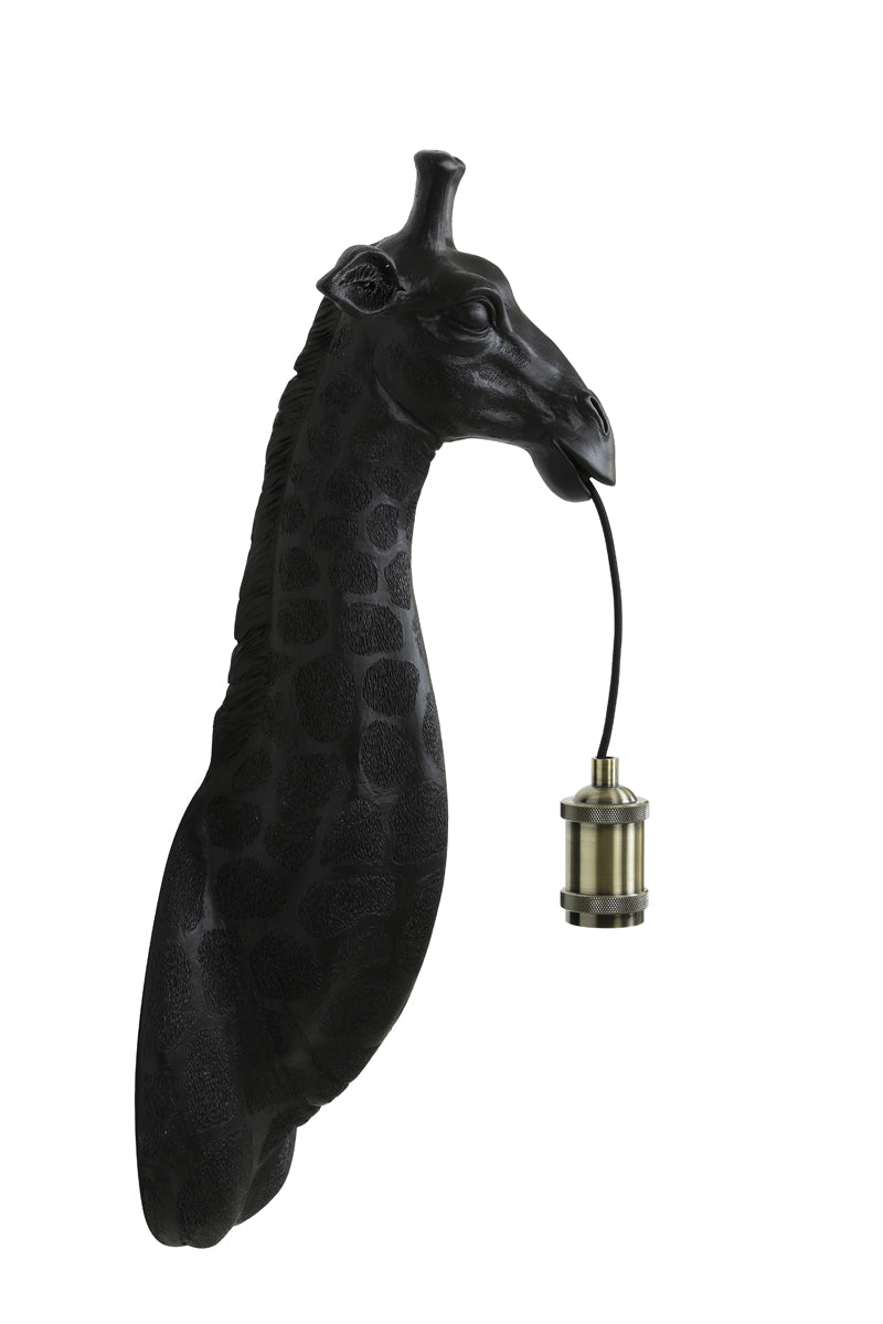 Wandlampe Giraffe - Schwarz - 20,5x19x61 cm